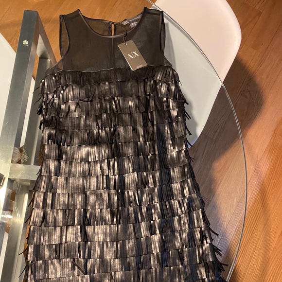 Armani Exchange Fringe Faux leather dress!… - Picture 2 of 5